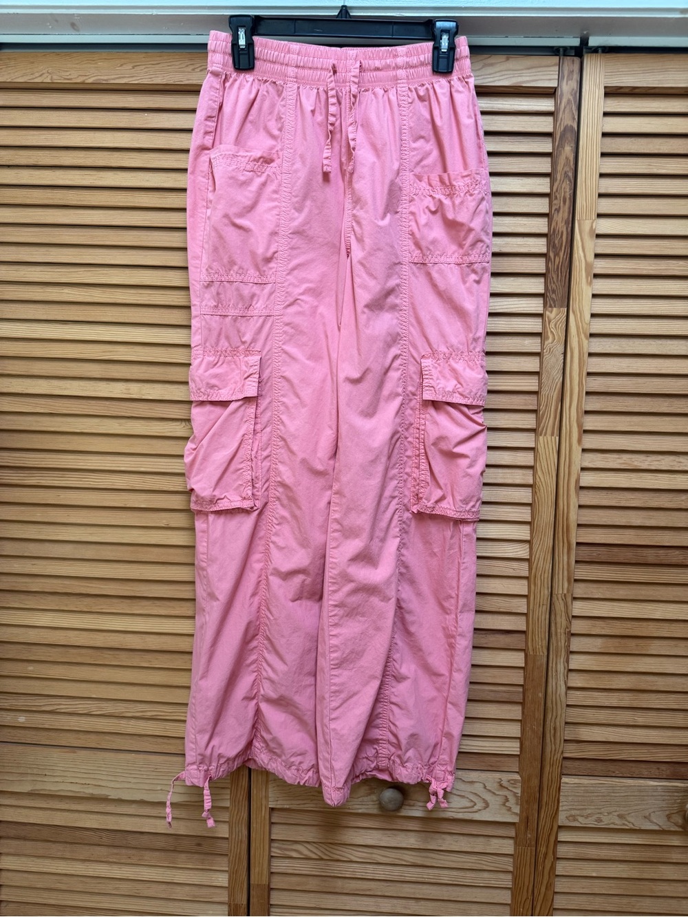 Aerie High Waisted Go For It Baggy Cargo Pants Pink XS Y2K Parachute Pants